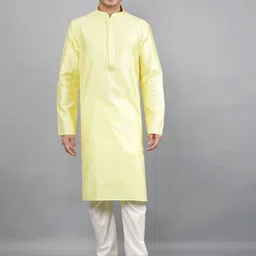 Manish Creations Woven Design Mandarin Collar Jacquard Straight Kurta With Churidar-picture-46