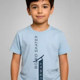 REYA Boys Typography Printed Round Neck Cotton T-shirt-picture-41