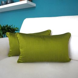 TARA- Sparkling Homes Green 2 Pieces Rectangle Cushion Covers-picture-55
