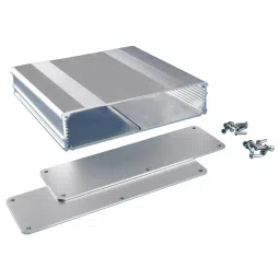 BOX ENCLOSURES Enclosure, Electronic, Aluminium, Silver, B4S-160SI-18