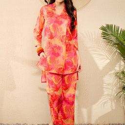 AHIKA Floral Printed Tunic With Palazzo Co-Ords-picture-28