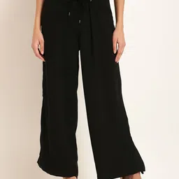 RARE Women Black Original Regular Fit Solid Culottes-image-22
