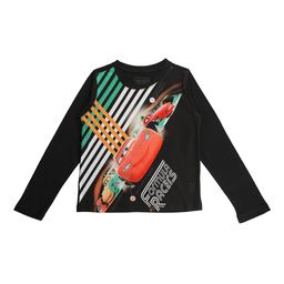 Disney by Wear Your Mind Boys Black & Red Printed Round Neck T-shirt-12