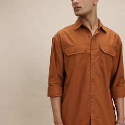 The Roadster Life Co. Pure Cotton Drop-Sleeves Relaxed Fit Shirt-picture-21