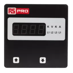 RS PRO Digital Voltmeter AC LED Display 4-Digits ±0.5 + 1 Digit %, 1365389-16