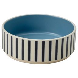 utsådd Pet bowl, stripe pattern black-blue/grey-blue, 11 cm-image-1