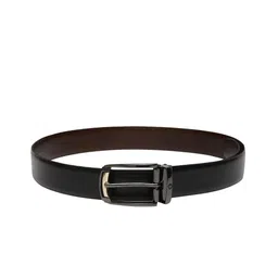 Louis Philippe Men Black & Brown Solid Reversible Leather Belt-image-79