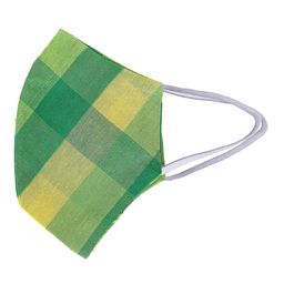 PANASH Unisex Green & Yellow Checked Reusable 2-Ply Protective Outdoor Khadi Mask-image-97