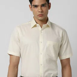Van Heusen Men Regular Fit Spread Collar Solid Cotton Formal Shirt-image-38