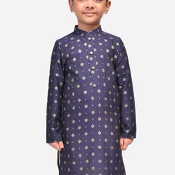 NAMASKAR Boys Cotton Blend Printed Kurta-picture-36