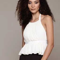 bebe Vibrant Vacay Halter Neck Belted Top-picture-10