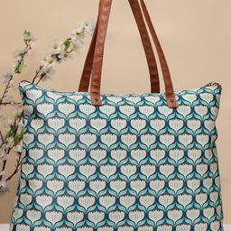 Anouk Women Green Floral Printed Tote Bag-image-92