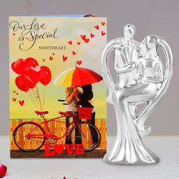 Archies Multicoloured Couple Figurine with Greeting Card-image-82