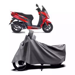 Auto Pearl Two Wheeler Cover with Bag for Aprilia SXR 160 BS6, Silver-picture-8