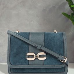 Accessorize Teal Blue Structured Sling Bag-picture-14