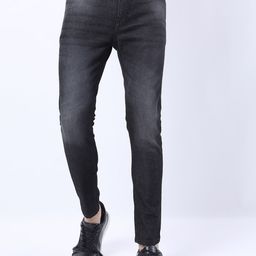 KETCH Men Charcoal Skinny Fit Light Fade Stretchable Jeans-image-3