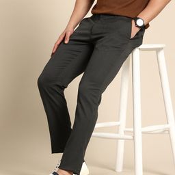 Being Human Men Self Design Textured Slim Fit Chinos Trousers-image-10