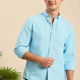 Mast & Harbour Button-Down Collar Opaque Casual Shirt-image-73