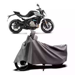 Auto Pearl Two Wheeler Cover with Bag for CFMoto 650 NK BS6, Silver-image-52