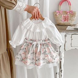 LULU & SKY Infant Girls Floral Printed High-Rise A-Line Mini Skirt-image-24