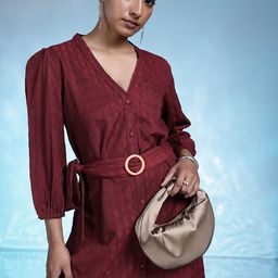 bebe Puff Sleeve Blouson Dress-image-71