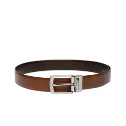 Louis Philippe Men Tan Brown Solid Leather Reversible Belt-image-81