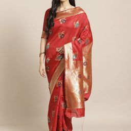 KALINI Woven Design Zari Saree-image-42