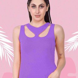 Mast & Harbour Women Ribbed V Neck Sleeveless Fitted Top-image-77