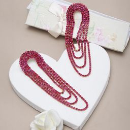 KPOP Gold-Plated Contemporary Rhinestone Studded Drop Earrings-image-12