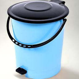 Kuber Industries Blue & Black Pedal Dust Bins 10 L-13