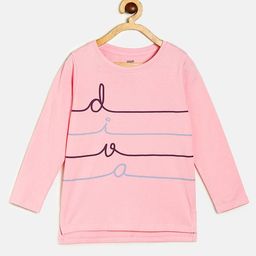 MINI KLUB Girls Pink Printed Organic Cotton Top-image-79