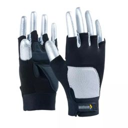Mallcom PU, Nylon & Spandex Multiple Resistance Black & Grey Safety Glove Size XL for Multipurpose, MACH 31 image 1