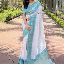 AMRUTKALA SAREES Woven Design Zari Banarasi Saree-image-47