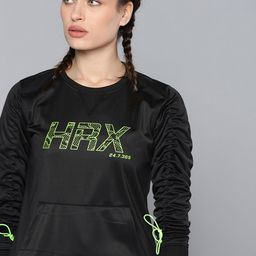 HRX By Hrithik Roshan Training Women Jet Black Rapid-Dry Printed Sweatshirts-image-54