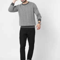Loopers Men Printed Round Neck Pullover Cotton Sweatshirt-picture-47