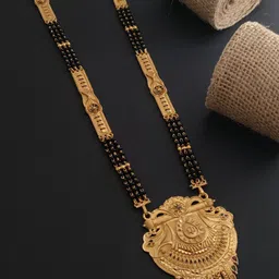 V.K.PAYAL.JEWELLERY Gold-Plated Artificial Beads Mangalsutra-picture-0