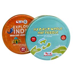 Cocomoco Kids Around The World Map Jigsaw Puzzle Set of 2 - 30 Pieces each-image-30
