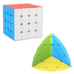 SVE Cube Combo Set of 4X4 & Mastermorphix High Speed Stickerless Magic Cube Puzzle  Multicolor-2