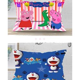 JARS Collections Velvet Baby Pillow For Sleeping Ultra Soft Toddler Pillow With Cartoon Print Pack of 2 - Multicolor-image-91
