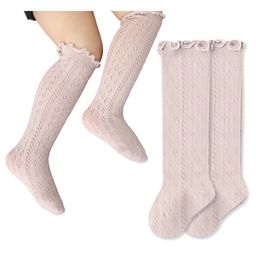 Bembika Baby Knee High Socks Baby Girls Boys Cotton Knee Socks Cute Fashion Soft Elastic Socks For Toddlers - Blush-image-91