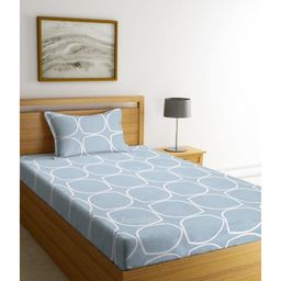 RRC Super Soft Brushed Microfiber Cotton 1 Single Bed sheet With 1 Pillow Cover Grey-picture-14