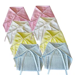 Dumbledo Newborn Muslin Cotton Nappies - Multicolor Reusable Langots, U Shaped, Extra Soft Cloth Nappies for Unisex Babies (0 - 6 Months) (Pack of 8)-picture-28