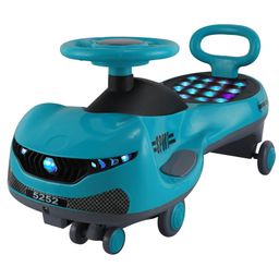 JoyRide SPORTS DLX Light-Up Magic Car Easy Glide Ride-On Toy for Kids LED Lights, Music & 360° Swivel Wheels Push Swing Car for Indoor Outdoor Fun - Teal Blue-picture-27