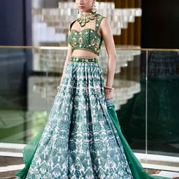 Rashika Sharma Embellished Sequinned Made to Measure Lehenga & Blouse With Dupatta image 1