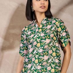 all about you Women Floral Printed V-Neck Top-picture-42