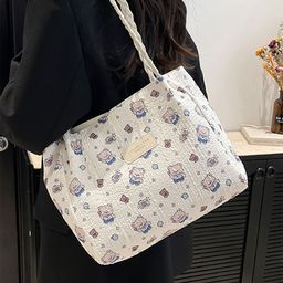 LULU & SKY Floral Printed PU Oversized Shopper Shoulder Bag-36
