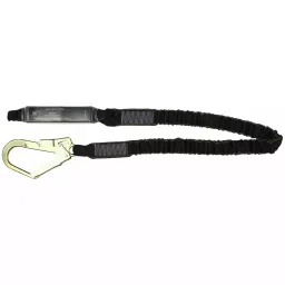 ISSAFE 44 mm Polyester Energy Absorber Shock Absorbing Lanyard and One Side Loop and Scarrolding Hook on the Other, ISF-64 (Pack of 5)-18