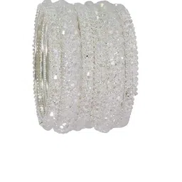 ZULKA Set Of 6 Silver-Plated Fancy Pearls Beaded Bangles image 4