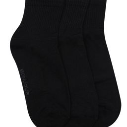 Bonjour Men Set of 3 Black Ankle-Length Socks-21