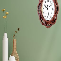 Grabbasket Brown Round Wall Clock image 4